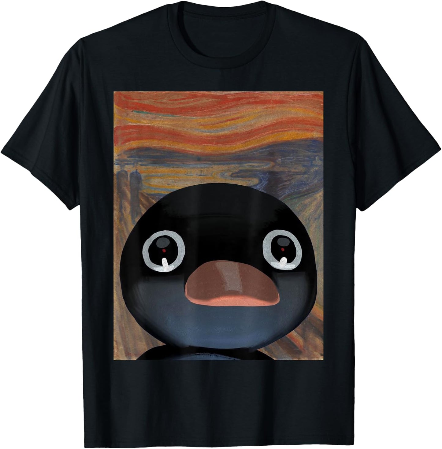 Penguin noot Scream Funny Penguin Meme T-Shirt - T-Shirt | Black