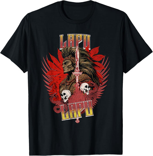 Lapulapu, Lapu Lapu Ancient Filipino Warrior Graphic Art T-Shirt - T-Shirt | Black