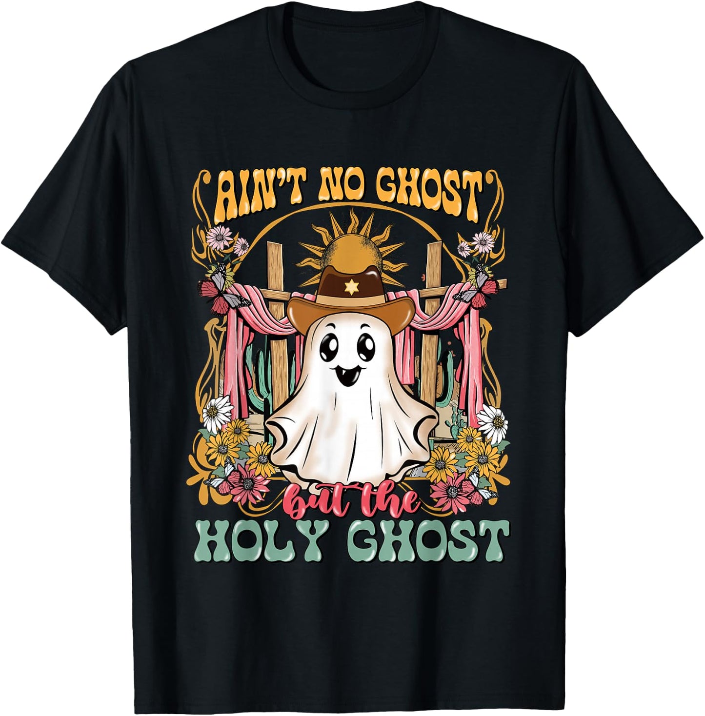 Ain't No Ghost But The Holy Ghost Halloween T-Shirt - T-Shirt | Black