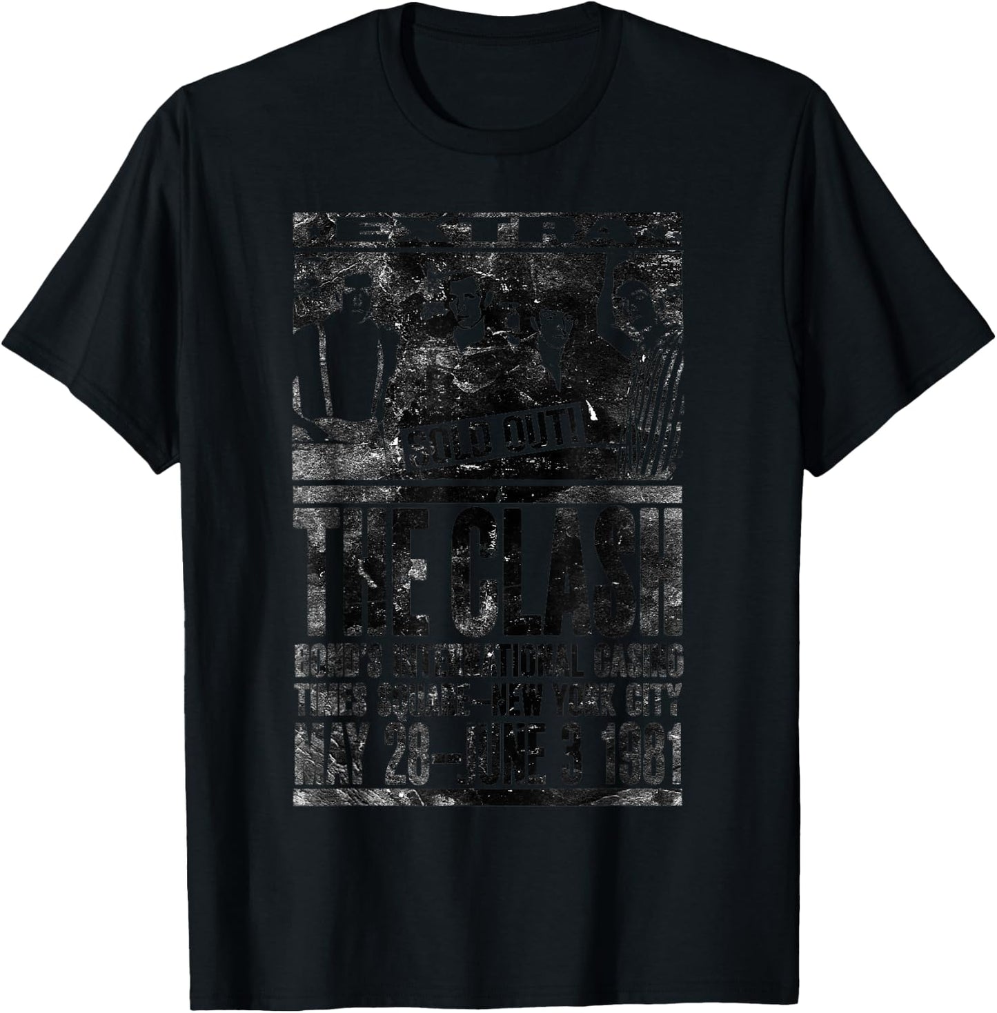 The Clash - Bonds Flyer Poster T-Shirt - T-Shirt | Black