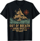 Out Of Breath Hiking Society Funny Mountain Climbing Hiker T-Shirt - T-Shirt | Black