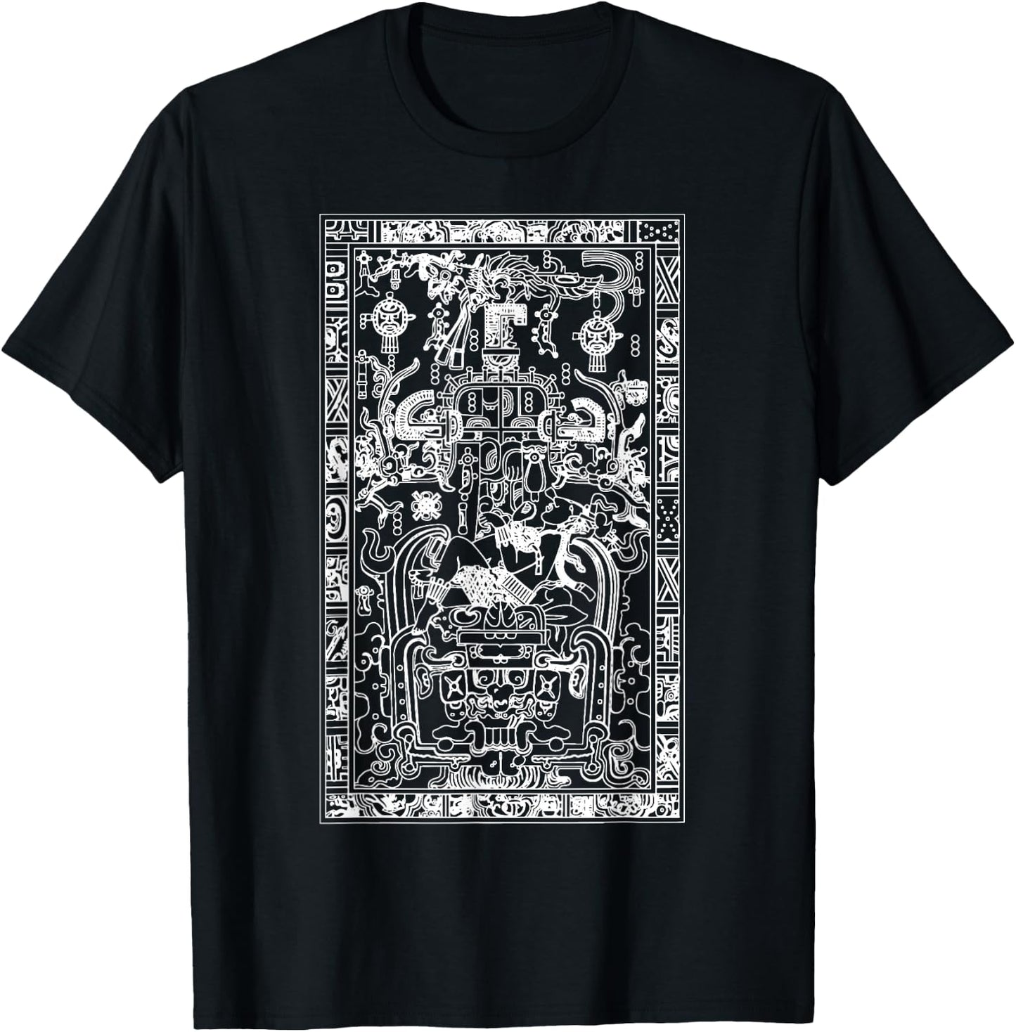 Palenque King Pakal Ancient Mayan Astronaut Time Traveler T-Shirt - T-Shirt | Black