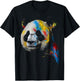 Large Panda Colourful Animal Panda Bear Zoo Art Panda T-Shirt - T-Shirt | Black
