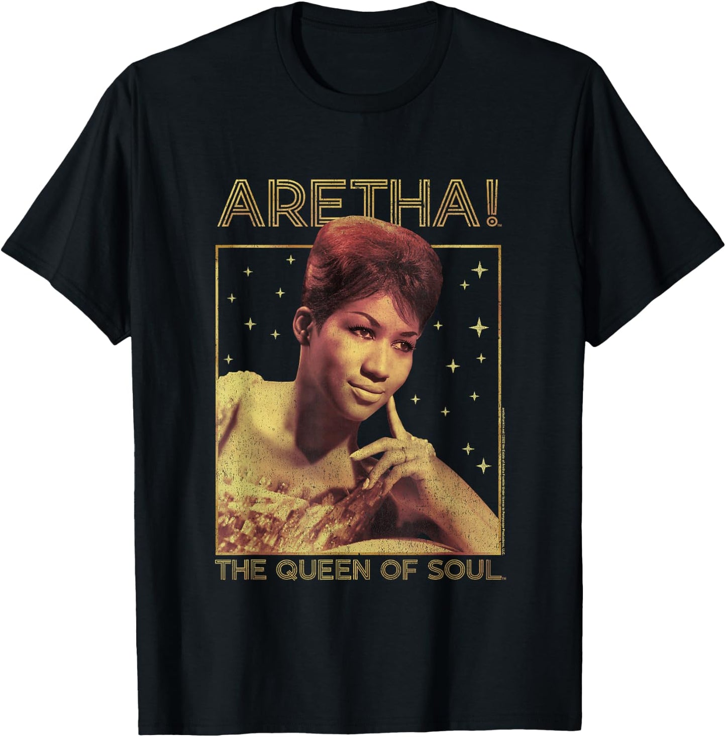 Aretha Franklin Portrait of a Queen T-Shirt - T-Shirt | Black