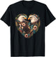 Valentine's Day Bald Eagle Heart T-Shirt - T-Shirt | Black