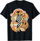 Groovy Fall Vibes Smile Face Autumn Coffee Cup Fall Women T-Shirt - T-Shirt | Black