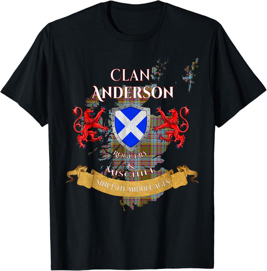 Anderson Scottish Family Clan Middle Ages Mischief T-Shirt - T-Shirt | Black