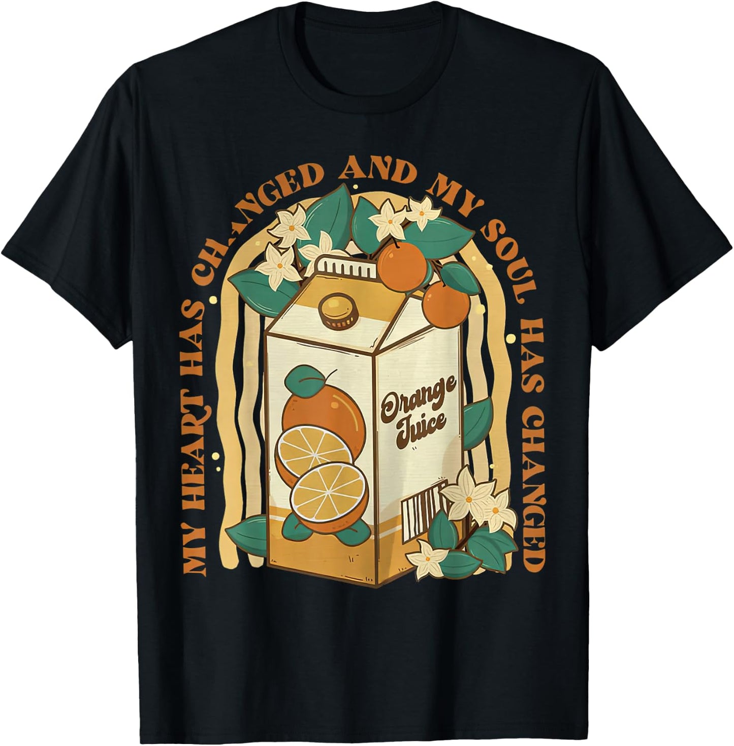 My Heart Has Changed and My Soul Has Changed Orange T-Shirt - T-Shirt | Black