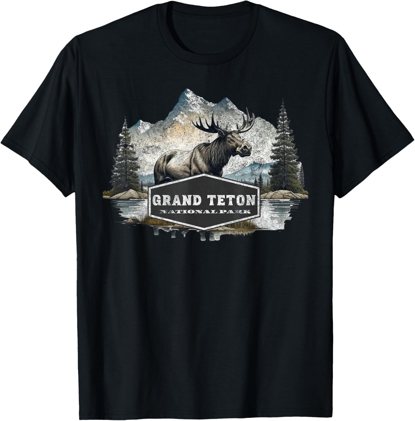 Grand Teton National Park T-Shirt - T-Shirt | Black