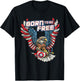 Born To Be Free Eagle America Flag T-Shirt - T-Shirt | Black