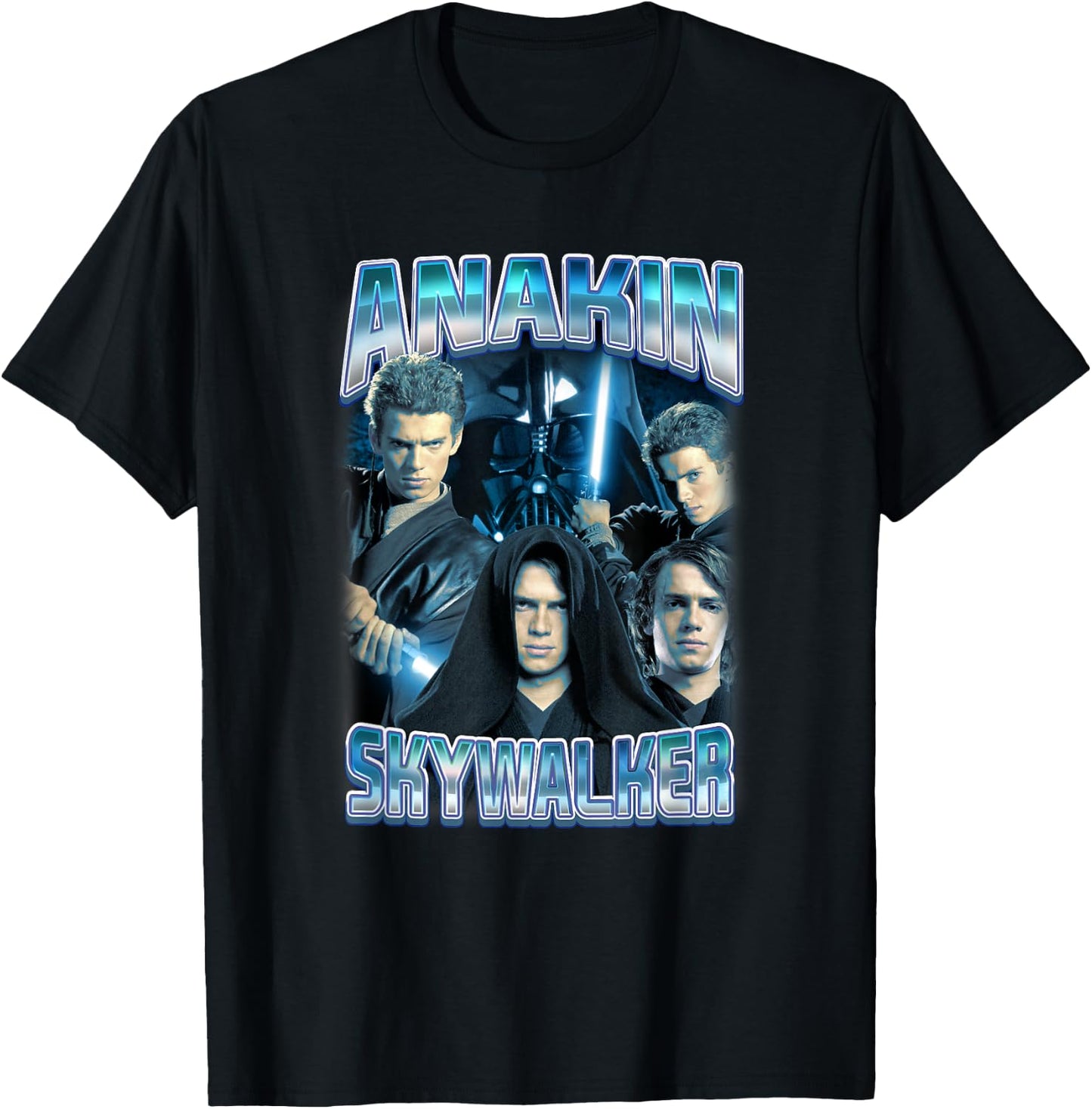 Star Wars Classic Anakin Skywalker Photo Collage Poster T-Shirt - T-Shirt | Black