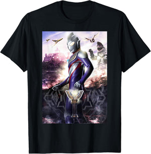 ULTRAMAN TIGA Poster Visual Design B T-Shirt - T-Shirt | Black