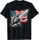 Vintage US Flag Chainsaw | Cute Woodworker Funny Logger T-Shirt - T-Shirt | Black