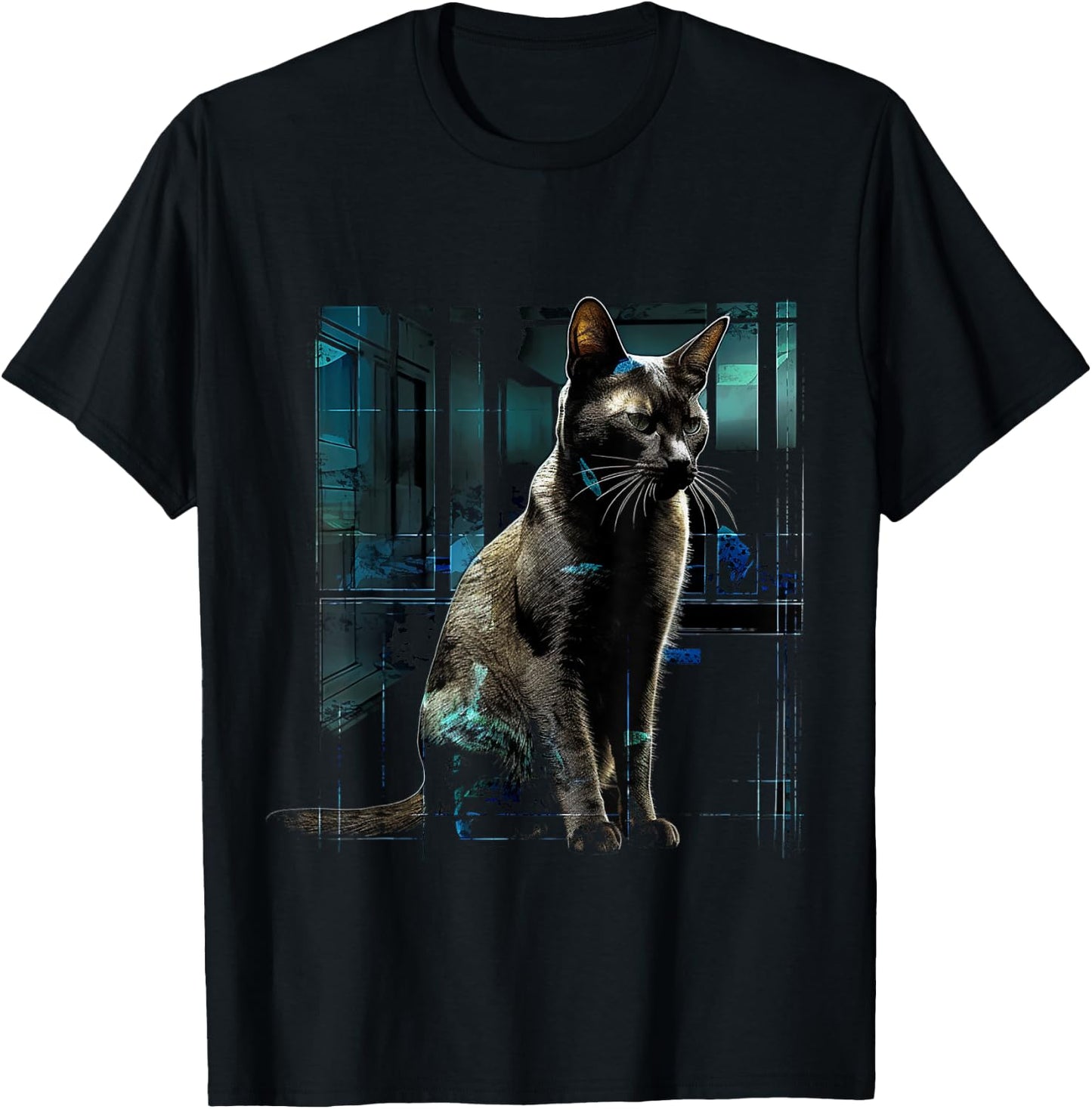 Cat Artwork - Cat Motif Animal Cat Women Kids T-Shirt - T-Shirt | Black
