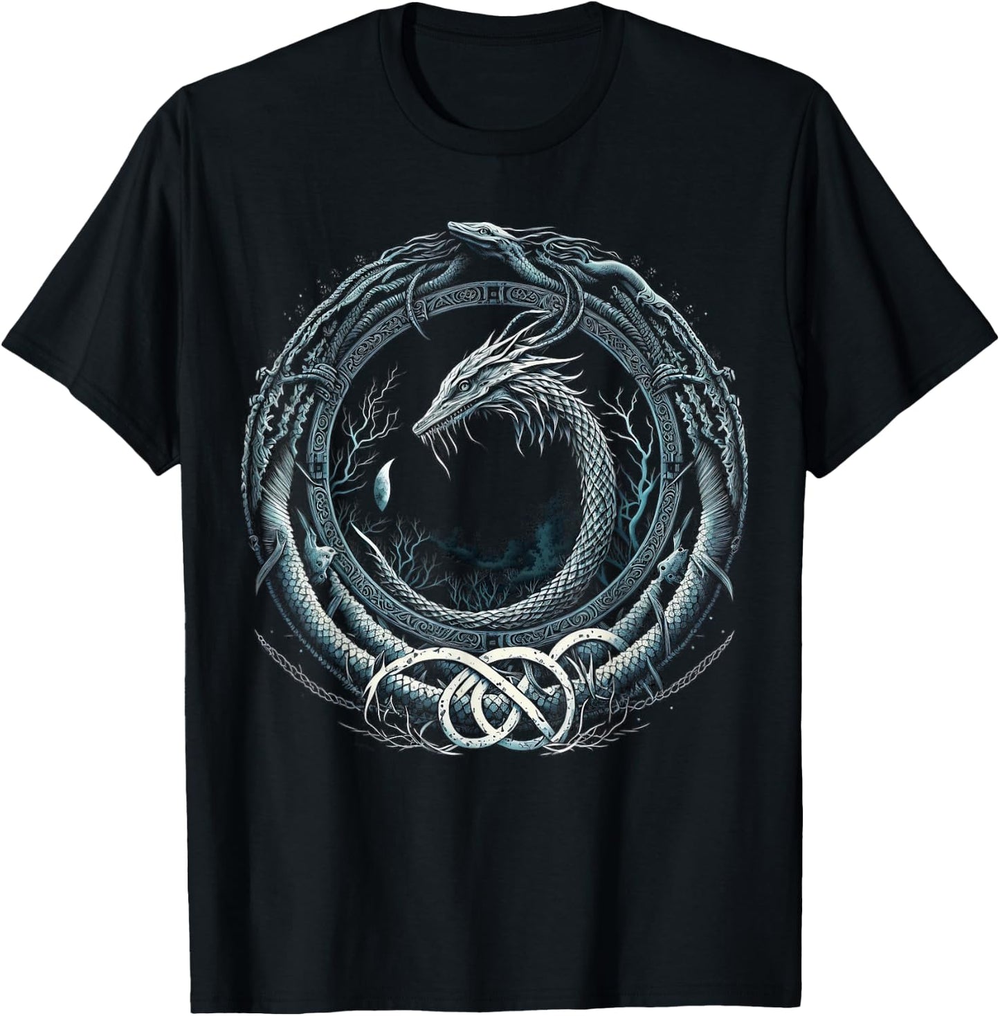 Ouroboros Northman Valhalla Norse Mythology T-Shirt - T-Shirt | Black