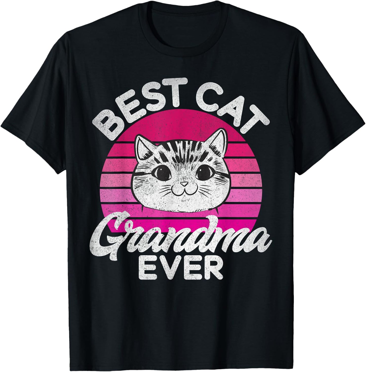 Best Cat Grandma Ever Cat Grandma T-Shirt - T-Shirt | Black