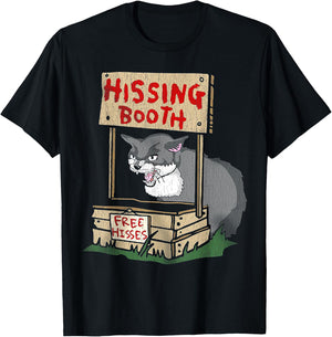 Cat Hissing Booth Free Hisses Men Women T-Shirt - T-Shirt | Black