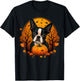 Pumpkin Boston Terrier Costume on Boston Terrier Halloween T-Shirt - T-Shirt | Black