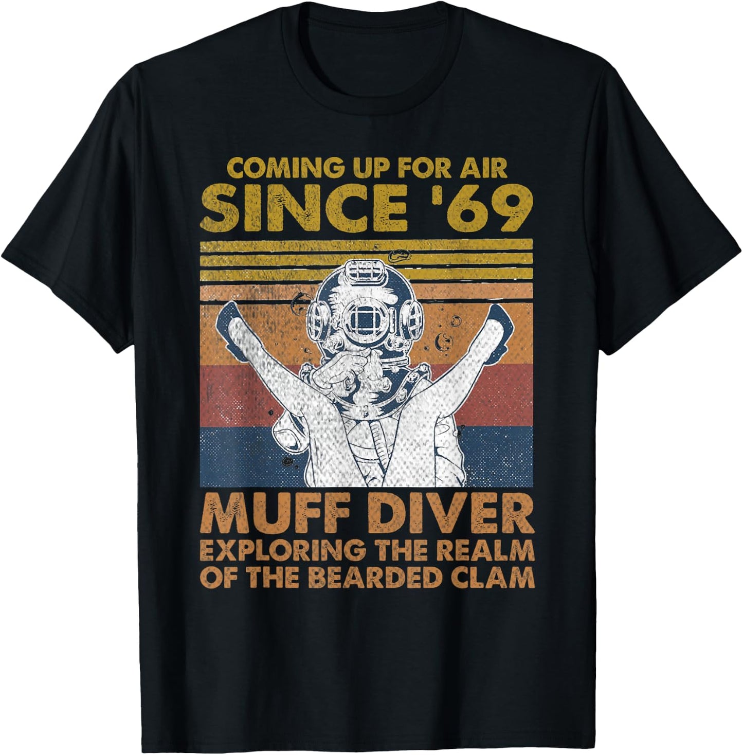 Muff Diving School Muff Diver Union Coming Up for Air T-Shirt - T-Shirt | Black