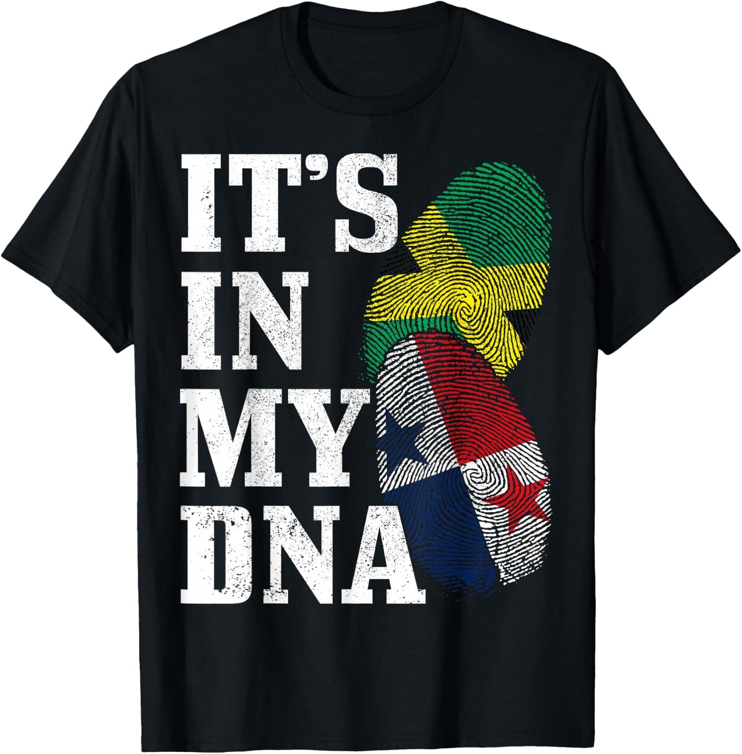 Jamaica & Panama It's in my DNA Jamaican T-Shirt - T-Shirt | Black