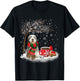 Old English Sheepdog In The Snow Christmas Winter Xmas Tree Men Women Kids T-Shirt - T-Shirt | Black