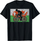 Wales Flag Bicycle Cycling T-Shirt - T-Shirt | Black