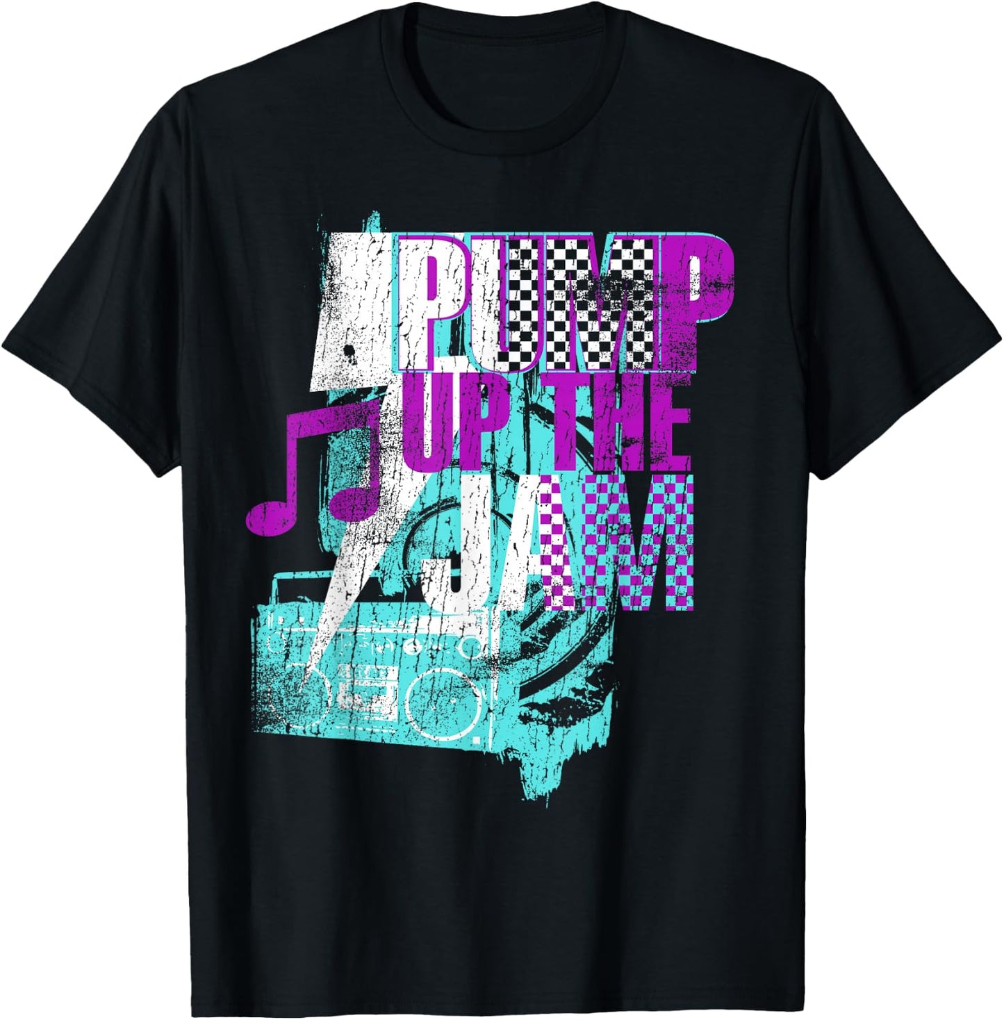 Pump up the jam 90s retro vintage T-Shirt - T-Shirt | Black