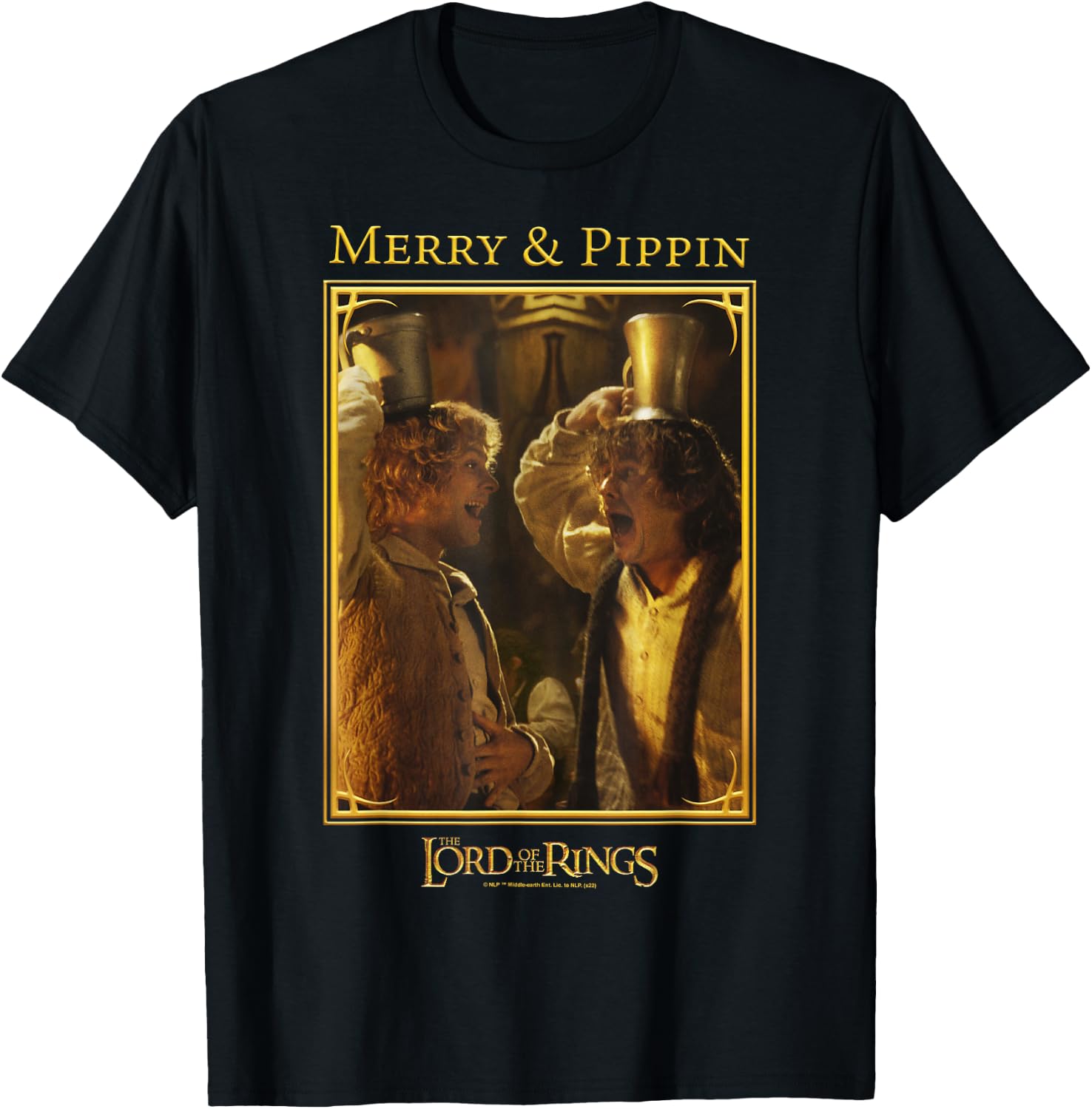 The Lord of The Rings Merry & Pippin Funny Memory Poster T-Shirt - T-Shirt | Black