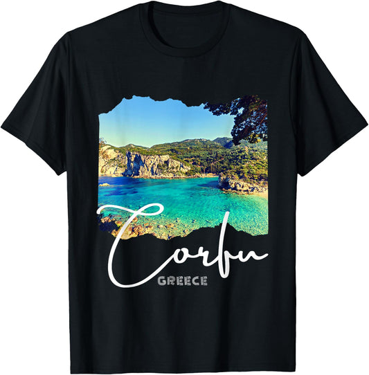 Corfu Island Greece Corfu T-Shirt - T-Shirt | Black