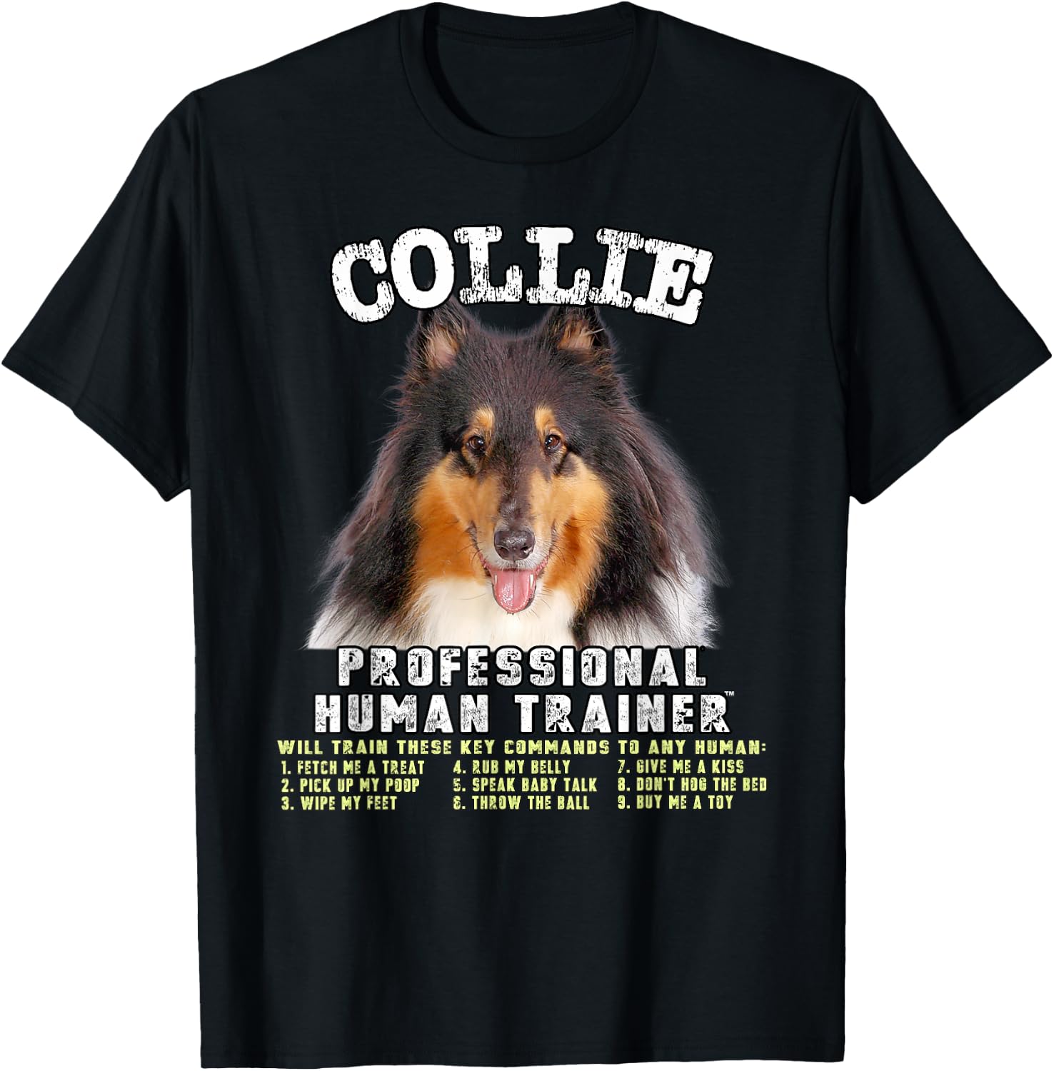 Collie Tri Professional Human Trainer T-Shirt - T-Shirt | Black