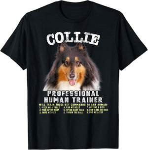 Collie Tri Professional Human Trainer T-Shirt - T-Shirt | Black