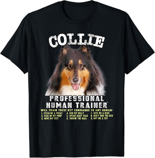 Collie Tri Professional Human Trainer T-Shirt - T-Shirt | Black