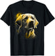 Cute white Labrador Dog on yellow Labrador Retriever Lover Women Kids T-Shirt - T-Shirt | Black