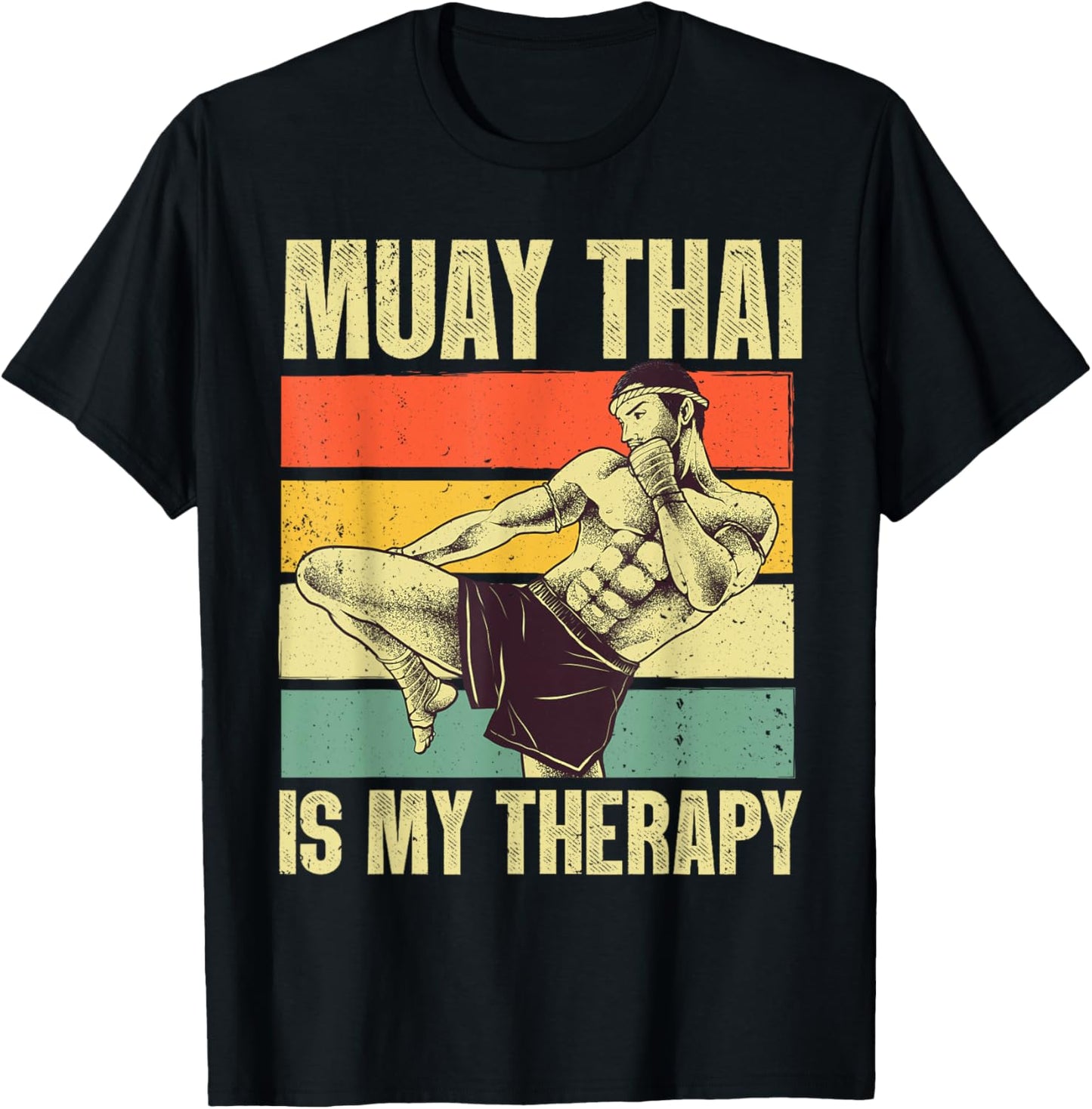 Funny Muay Thai Design Women Kids Muay Thai Boxing T-Shirt - T-Shirt | Black