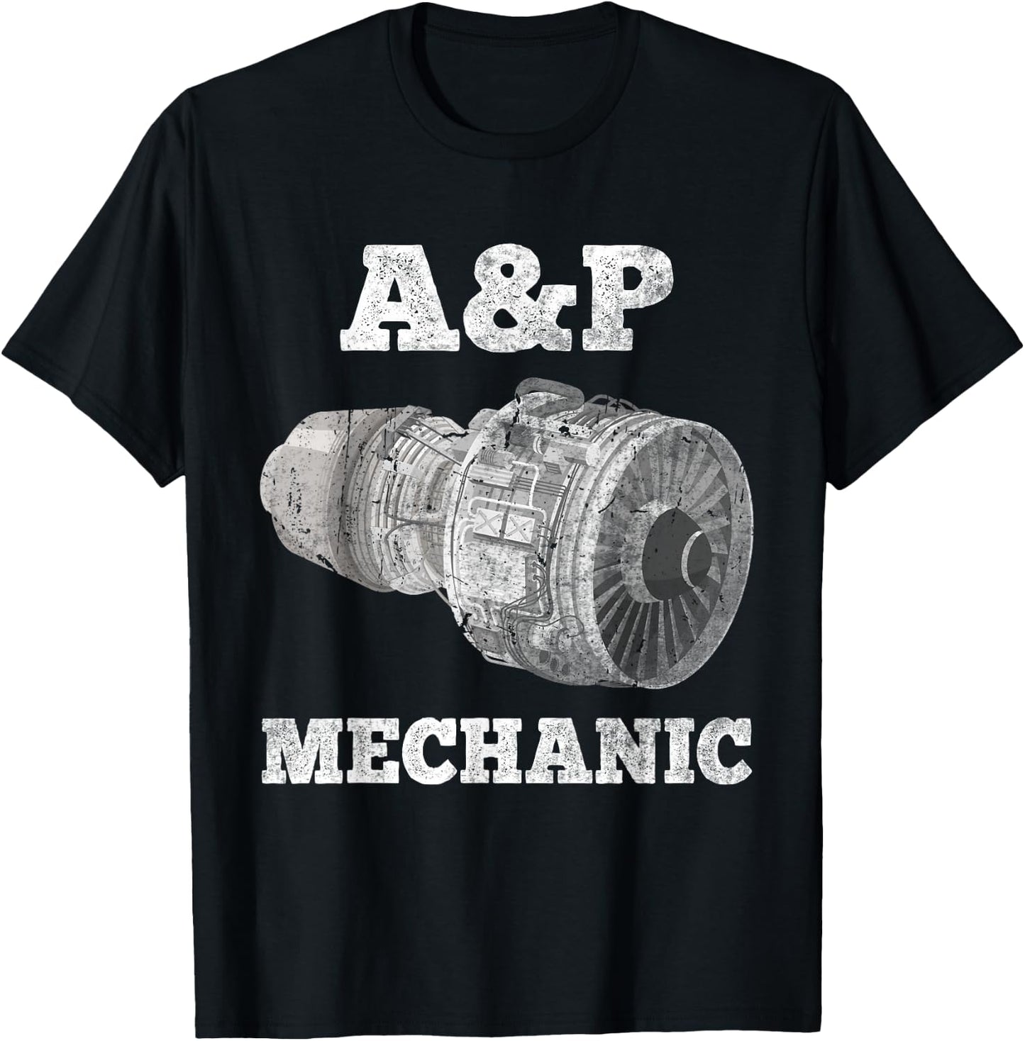 Airplane Mechanic A&P Aircraft Maintenance Pilot Technician T-Shirt - T-Shirt | Black