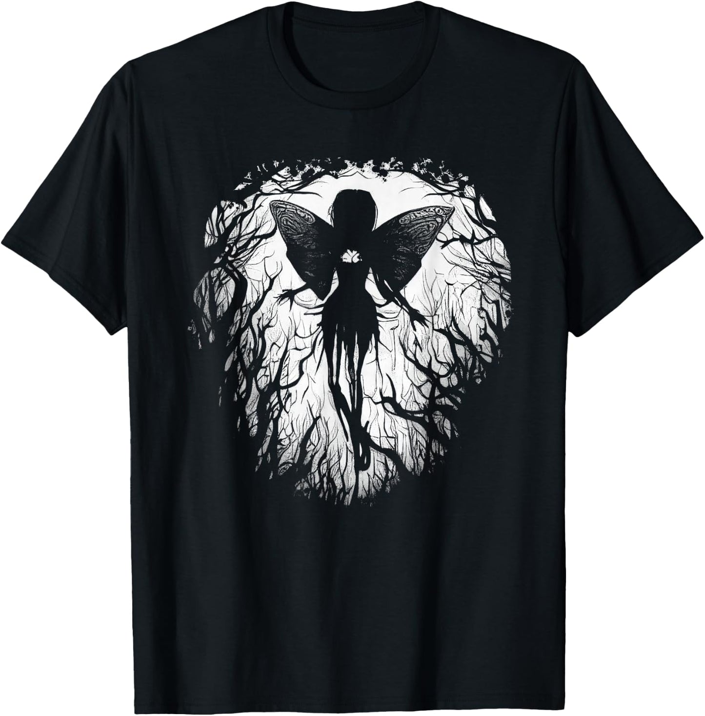 Dark Art Aesthetic Fairy Fairycore Gothic Horror Art T-Shirt - T-Shirt | Black