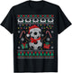 Funny USA Soccer Ugly Christmas Sweater Soccer Snowman T-Shirt - T-Shirt | Black