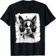 Dog Boston Terrier Music T-Shirt - T-Shirt | Black