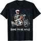 Skeleton Riding Motorcycle Halloween Costume Biker Rider T-Shirt - T-Shirt | Black