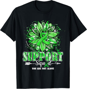 Sunflower Support Squad Non-Hodgkin Lymphoma Awareness Gifts T-Shirt - T-Shirt | Black