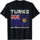 Turks and Caicos Islands Flag Distressed T-Shirt - T-Shirt | Black
