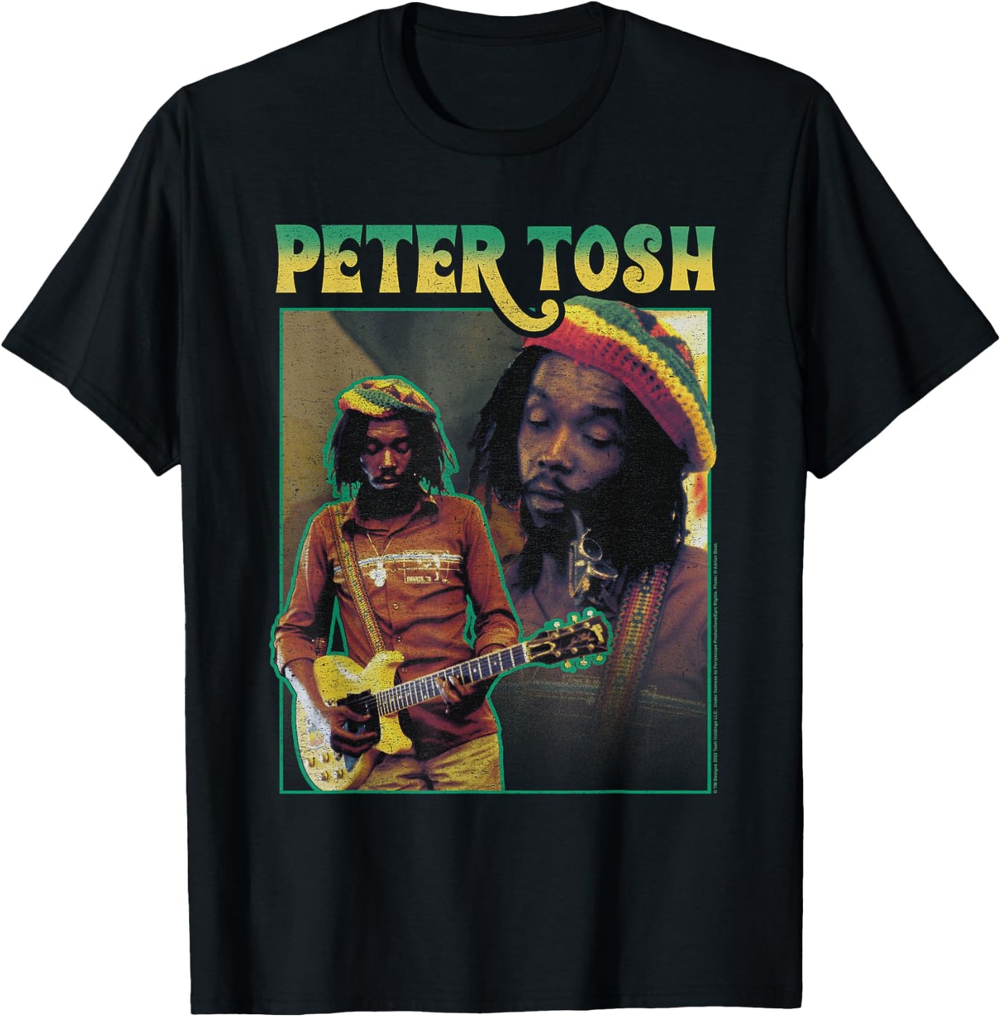 Peter Tosh Double Portrait T-Shirt - T-Shirt | Black