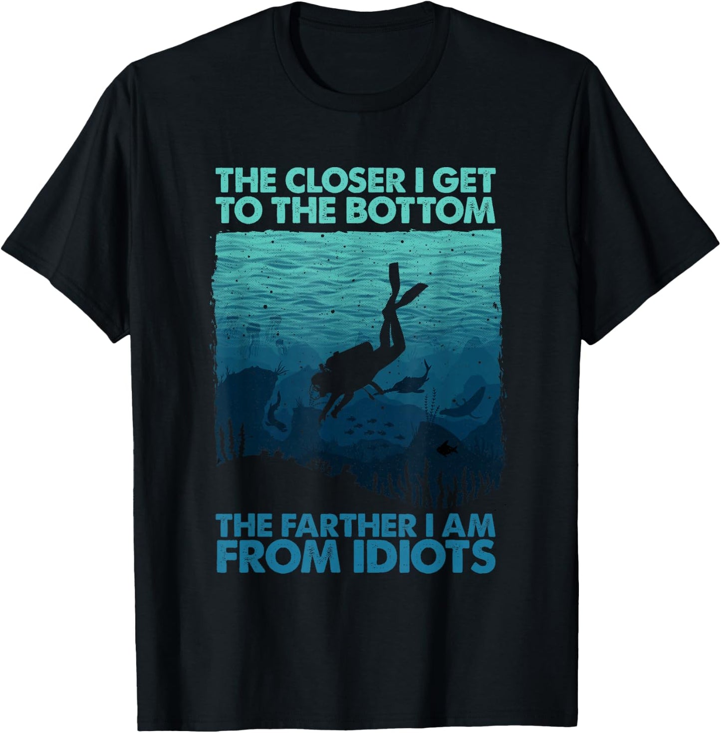 Funny Scuba Diving Themed Art Women Scuba Diving T-Shirt - T-Shirt | Black