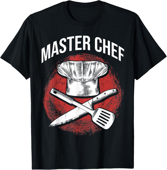Master Chef Restaurant Kitchen Chef Cooking Lovers Cooks T-Shirt - T-Shirt | Black