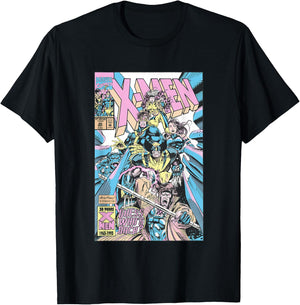 Marvel X-Men Guess Who's Back Vintage Neon Comic Cover T-Shirt - T-Shirt | Black