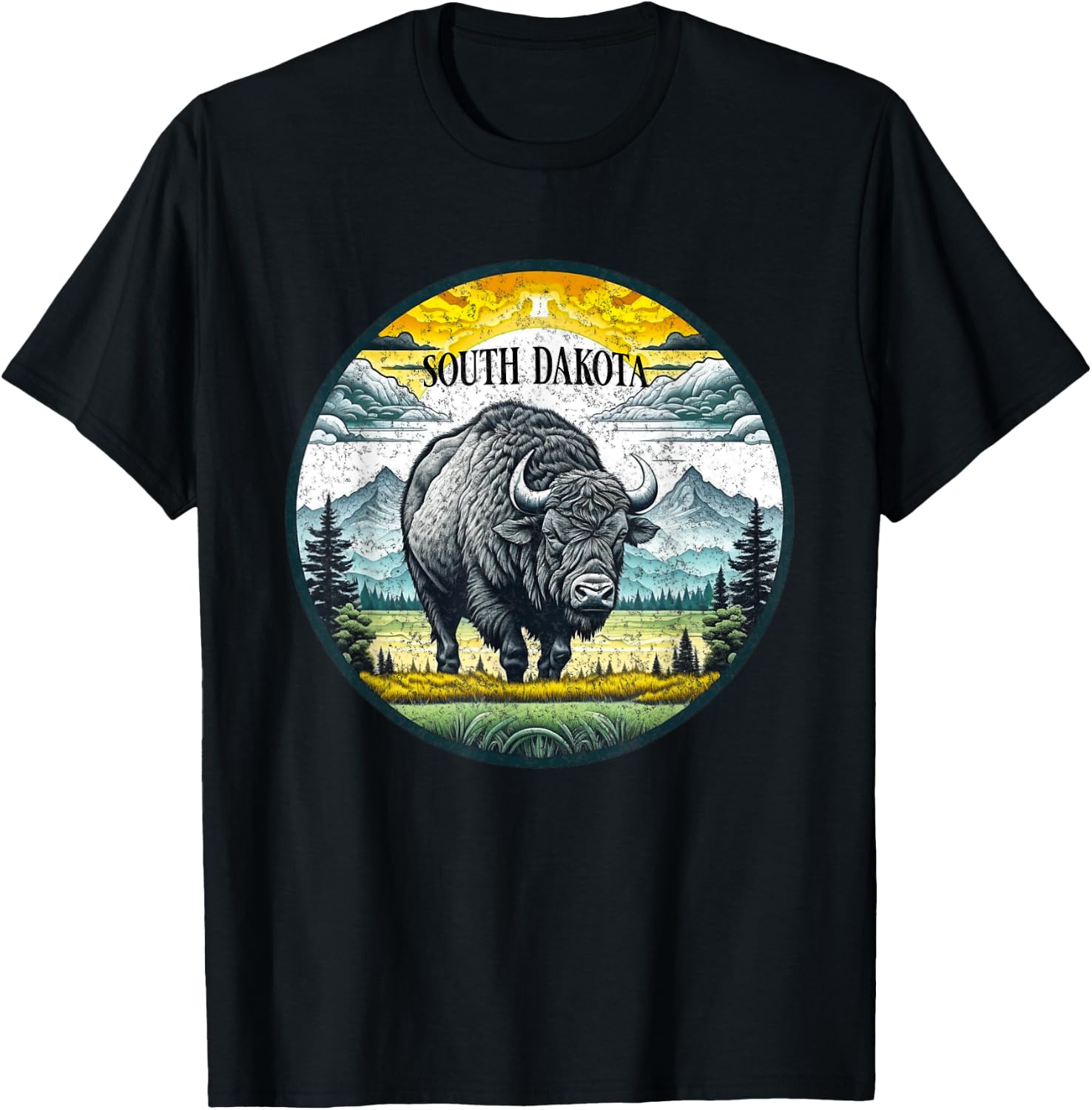 South Dakota T-Shirt - T-Shirt | Black