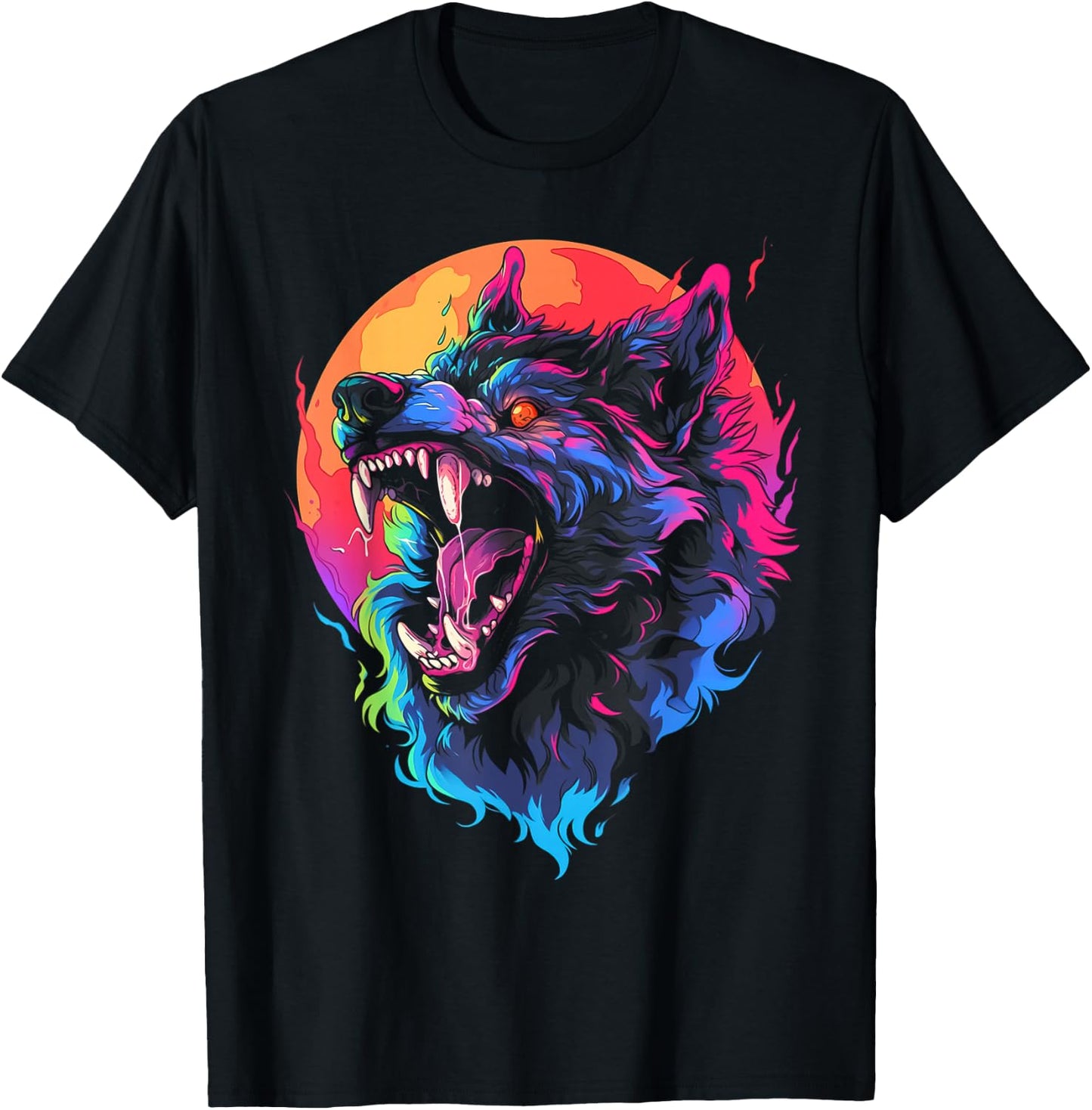 Horror Werewolf Head Halloween Mythology Wolf Shifter Lycan T-Shirt - T-Shirt | Black