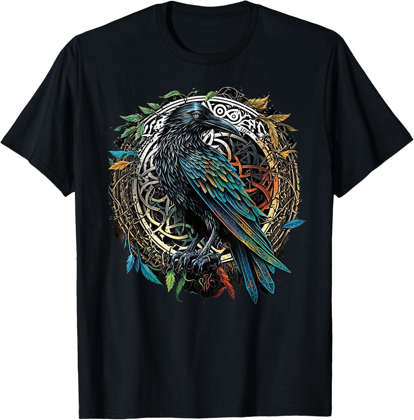 Odins Raven Viking Midgard Thor Walhalla T-Shirt - T-Shirt | Black