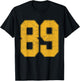 Number 89 Numbered Uniform Sports Team Jersey 89th Birthday T-Shirt - T-Shirt | Black