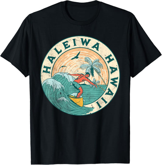 Haleiwa Hawaii T-Shirt - T-Shirt | Black